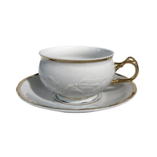 Чашка с блюдцем "Tulip" 320 мл, блюдце 165 мм низкая; декор "Отводка золото"