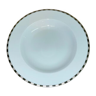 Блюдо глубокое "Opal" 30 см; декор "Платиновые пластинки"