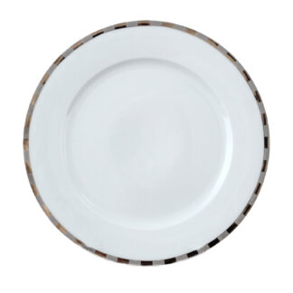 Тарелка десертная "Opal" 19 см; декор "Платиновые пластинки"