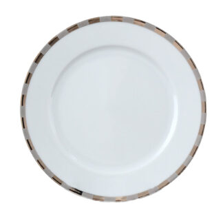 Тарелка мелкая "Opal" 21 см; декор "Платиновые пластинки"