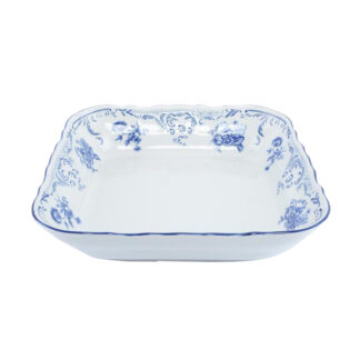 Салатник квадратный 25 см, Bernadotte; декор "Синяя Роза"