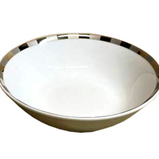 Салатник круглый "Opal" 13 см; декор "Платиновые пластинки"