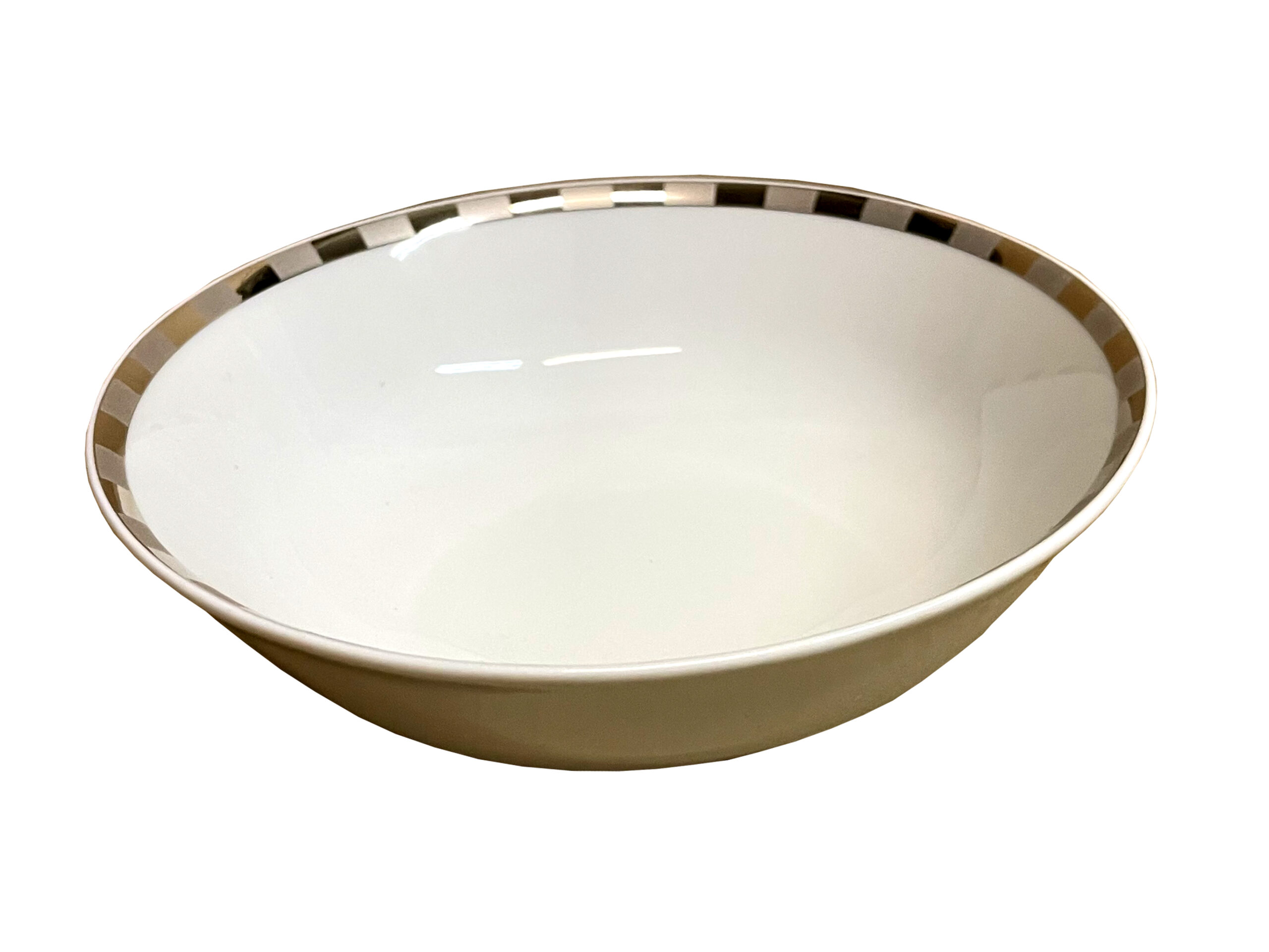 Салатник круглый "Opal" 16 см; декор "Платиновые пластинки"