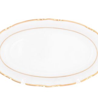 Блюдо овальное "Констанция" 21 см; декор "Отводка золото"