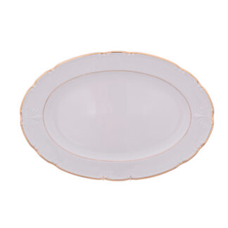 Блюдо овальное"Констанция" 39 см; декор "Отводка золото"