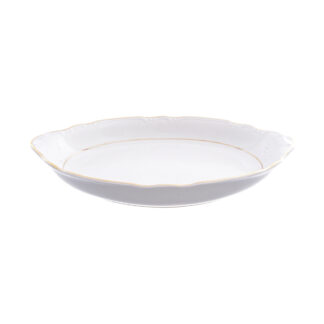 Блюдо для хлеба 33 см, "Констанция"; декор "Отводка золото"
