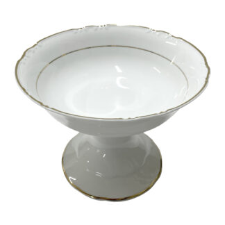 Салатник круглый на ножке 23 см  "Констанция"; декор "Отводка золото"