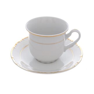Чашка с блюдцем 230 мл, блюдце 155 мм "Констанция"; декор "Отводка золото"