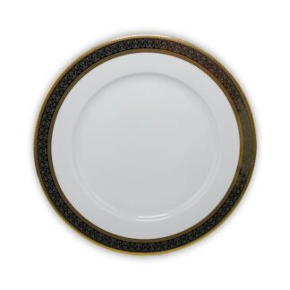 Тарелка мелкая  "Opal" 25 см; "Широкий кант, платина, золото"