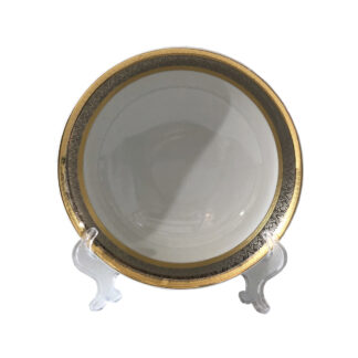 Салатник  круглый "Opal" 19 см; декор  "Широкий кант, платина, золото"