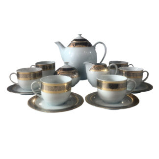 Кофейный сервиз "Opal" 17/6; "Широкий кант, платина золото"