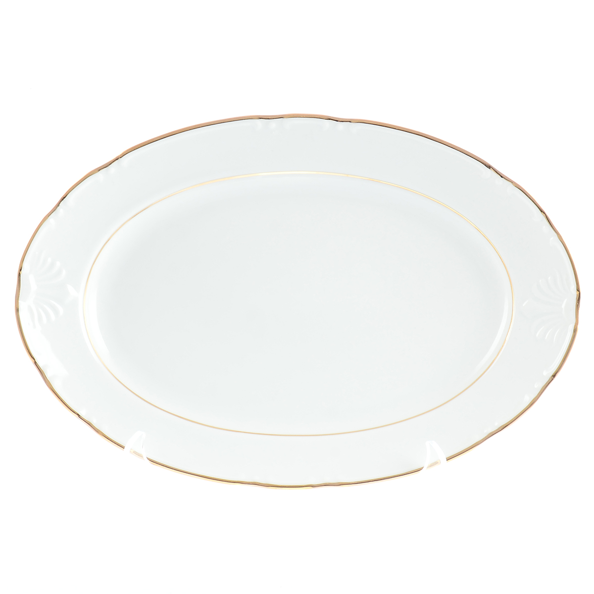 Блюдо овальное "Констанция" 32 см; декор "Отводка золото"